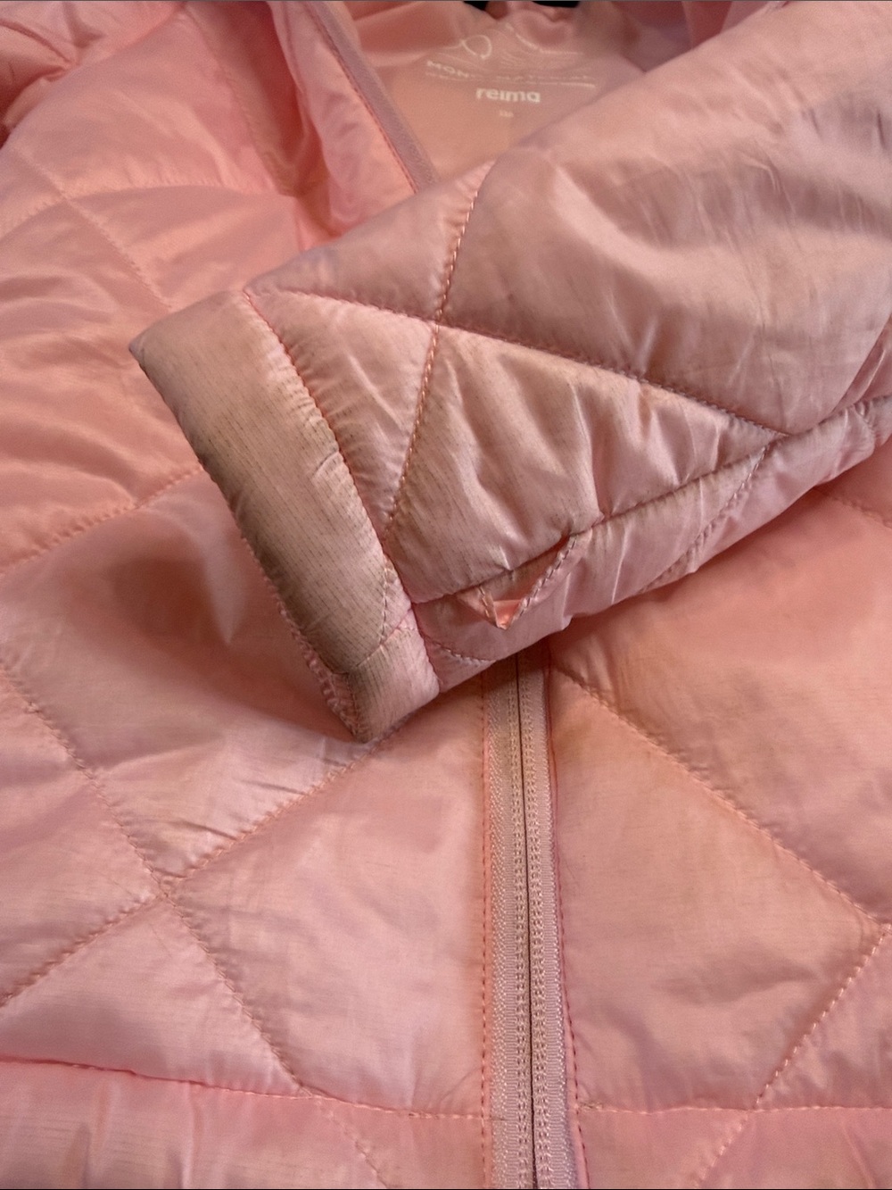 Girls' Quilted Puffy Jacket - Light Pink - Picture 6 of 6